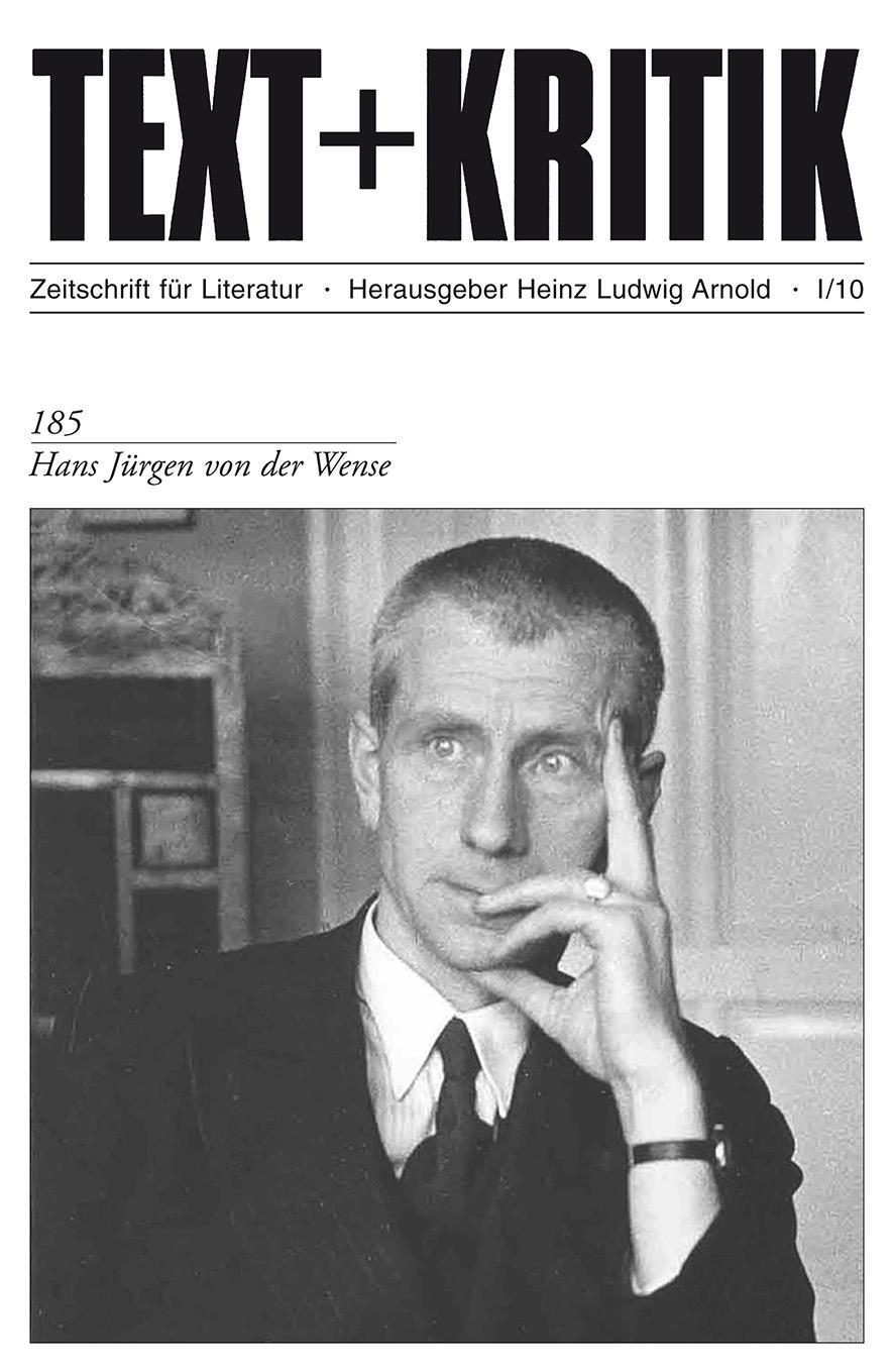 Cover: 9783869160436 | Hans Jürgen von der Wense | Heinz Ludwig Arnold | Taschenbuch | 2010
