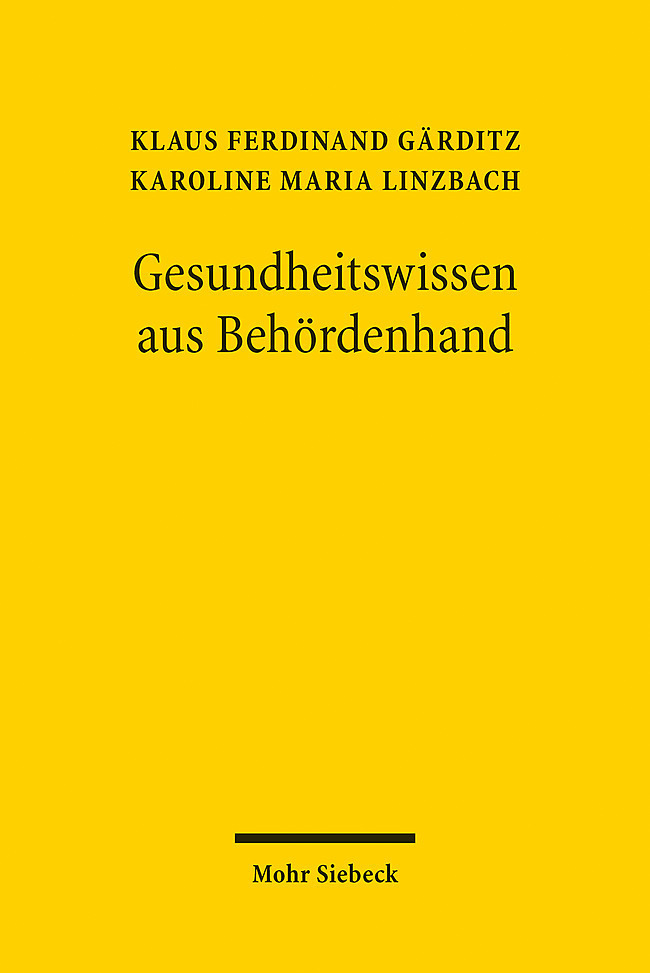 Cover: 9783161615832 | Gesundheitswissen aus Behördenhand | Klaus Ferdinand Gärditz (u. a.)