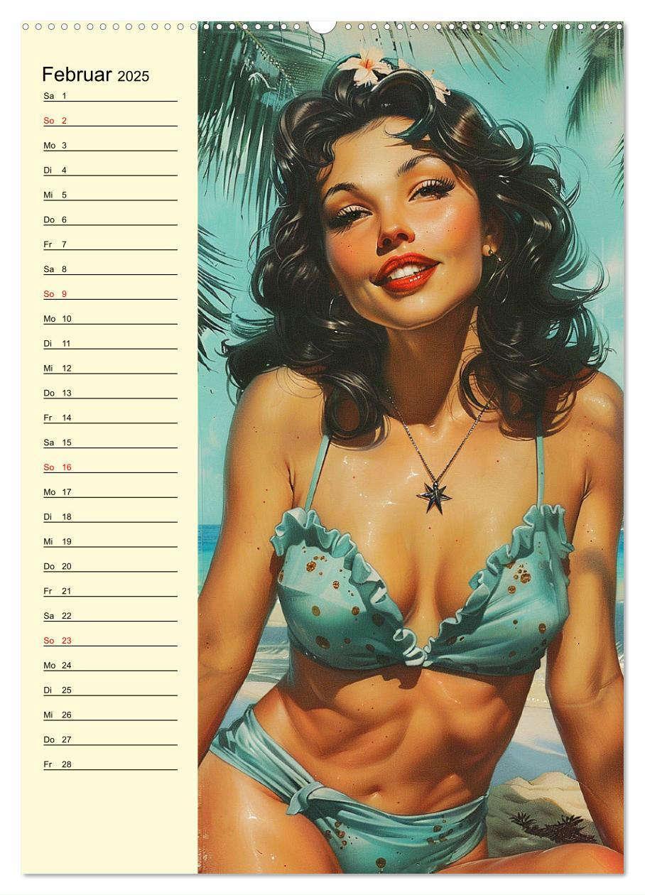 Bild: 9783457126813 | Pin-up-Girls. Sexappeal am Strand (Wandkalender 2025 DIN A2 hoch),...