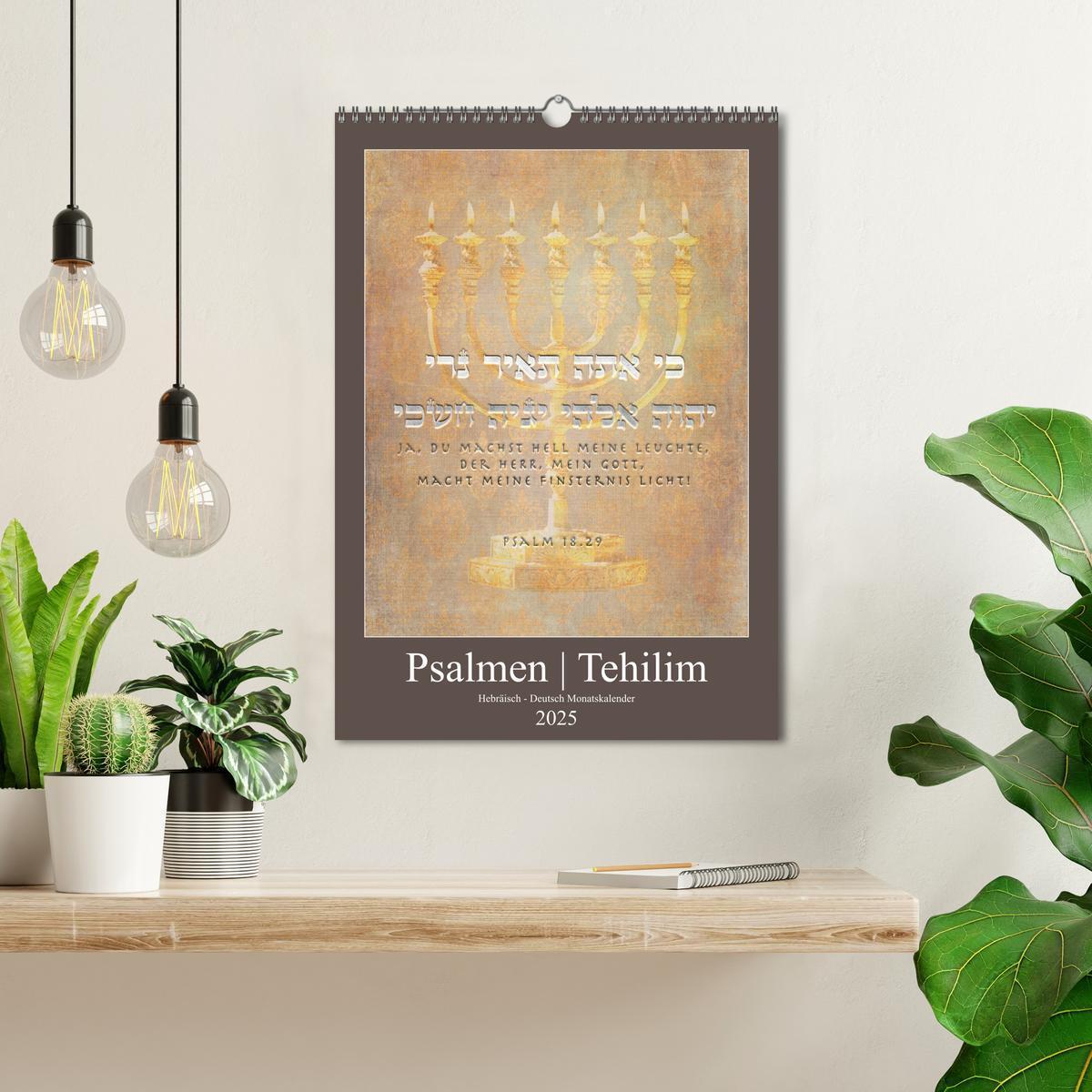 Bild: 9783435979080 | Psalmen Tehilim Hebräisch - Deutsch (Wandkalender 2025 DIN A3...