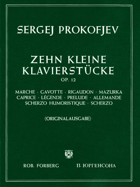 Cover: 9790206100529 | 10 kleine Klavierstücke op.12 | Sergei Prokofiev | Buch
