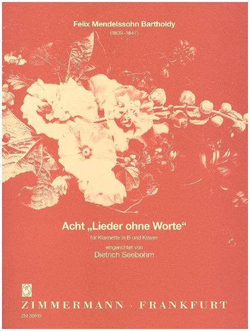 Cover: 9790010306100 | Acht 'Lieder ohne Worte' | Klarinette und Klavier., Dt/engl/frz | Buch