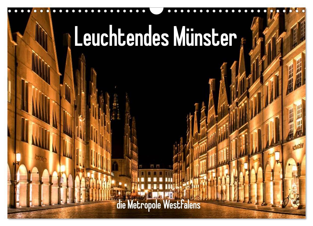 Cover: 9783435558537 | Leuchtendes Münster 2025 - die Metropole Westfalens (Wandkalender...