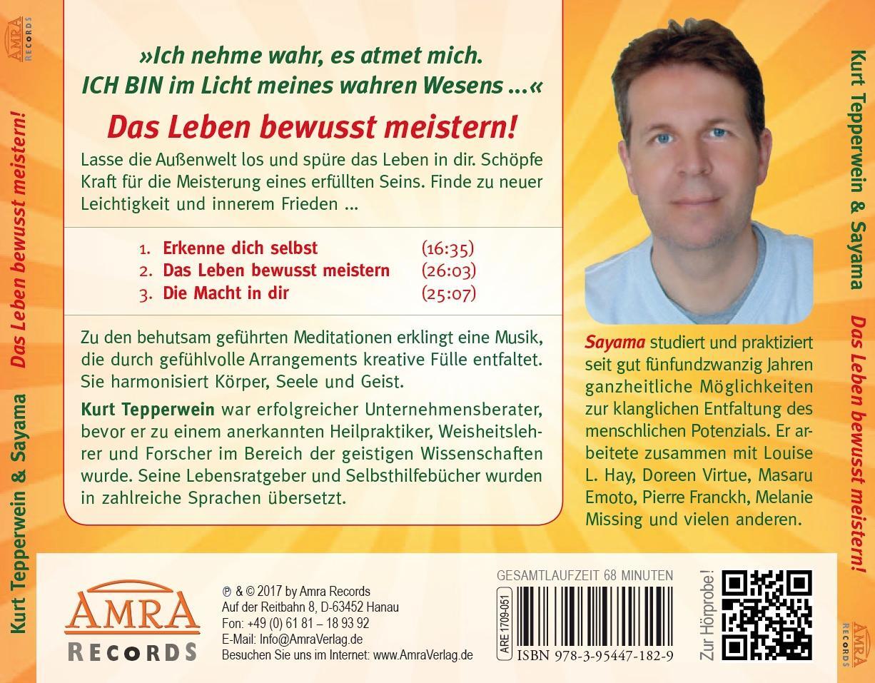 Rückseite: 9783954471829 | Das Leben bewusst meistern! | Kurt Tepperwein (u. a.) | Audio-CD
