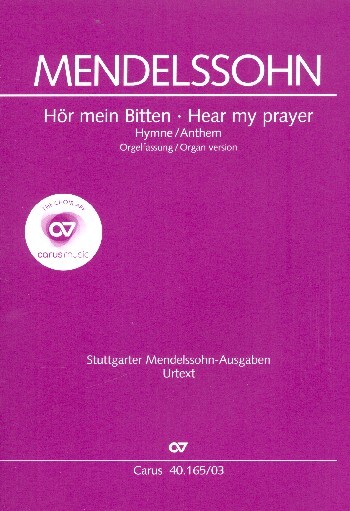 Cover: 9790007063399 | Hör mein Bitten (2 Fassungen), Klavierauszug | Bartholdy | 1977