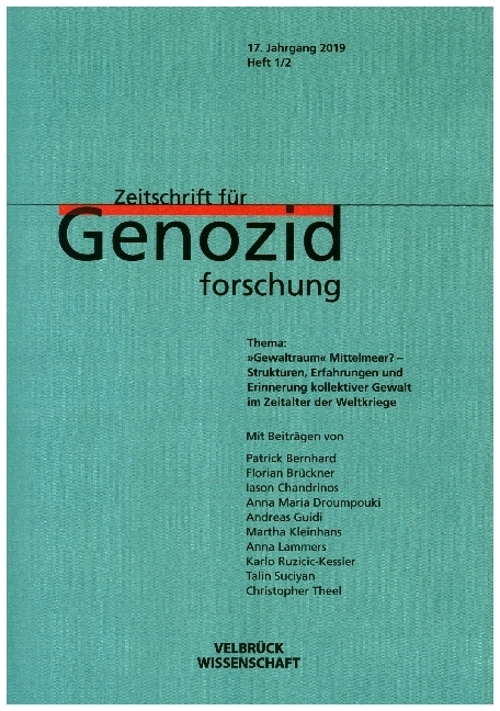 Cover: 9783958321878 | Zeitschrift für Genozidforschung. 17. Jg. 2019 Heft 1/2 | Taschenbuch