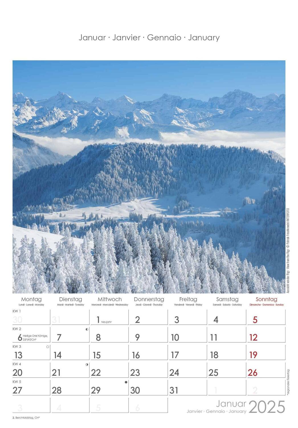 Bild: 4251732343217 | Schweiz 2025 - Bild-Kalender 23,7x34 cm - Switzerland -...