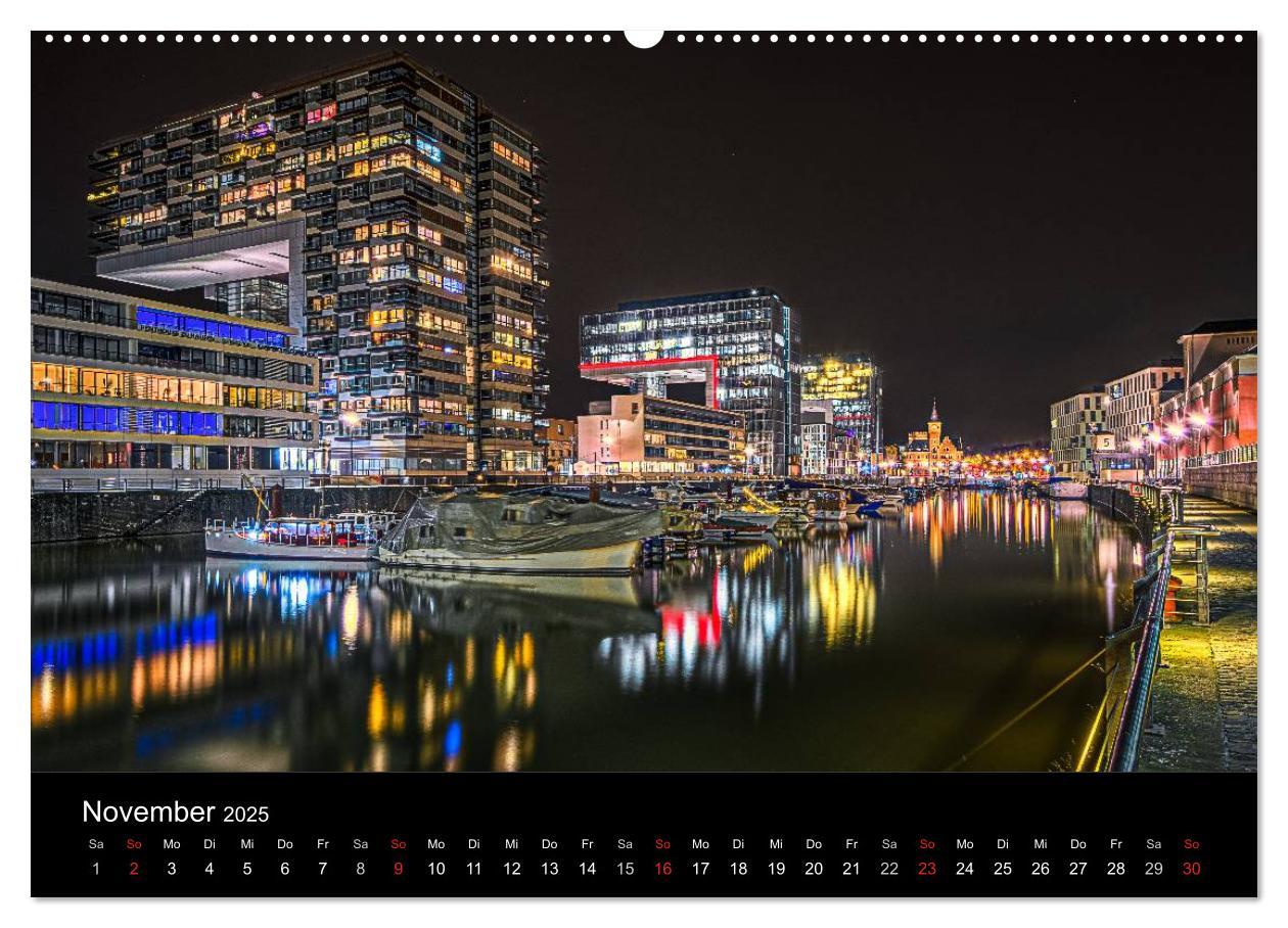 Bild: 9783435576357 | Köln Impressionen bei Nacht (Wandkalender 2025 DIN A2 quer),...