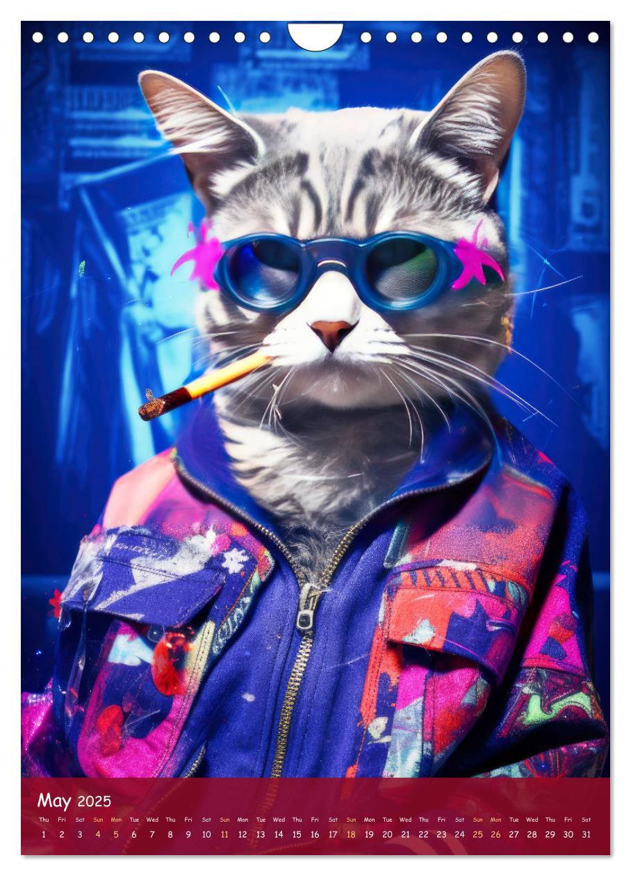 Bild: 9781325980161 | Crazy gangster cats (Wall Calendar 2025 DIN A4 portrait), CALVENDO...