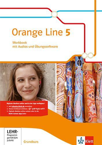 Cover: 9783125481855 | Orange Line 5 Grundkurs. Workbook mit Audios und Übungssoftware...