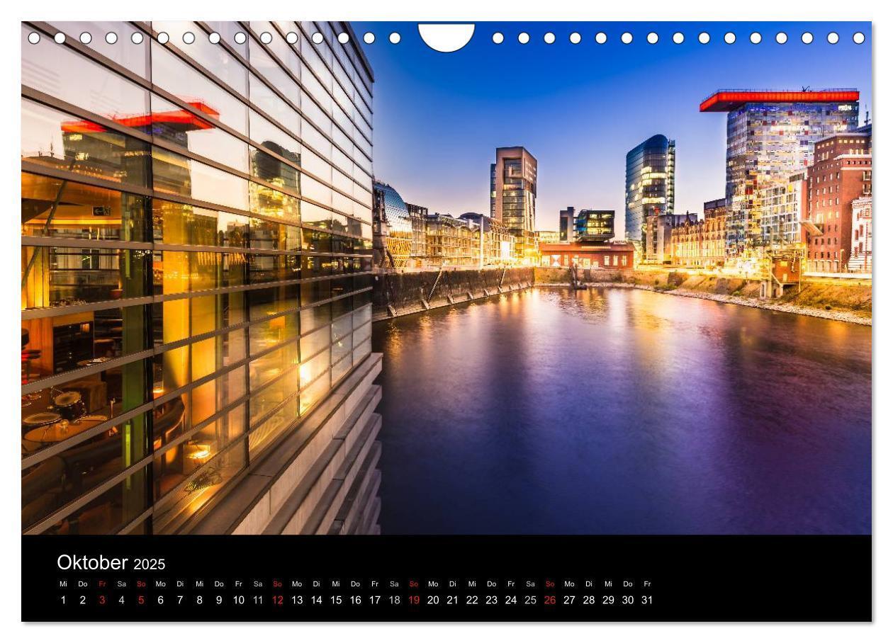 Bild: 9783435671601 | Düsseldorf bei Nacht (Wandkalender 2025 DIN A4 quer), CALVENDO...