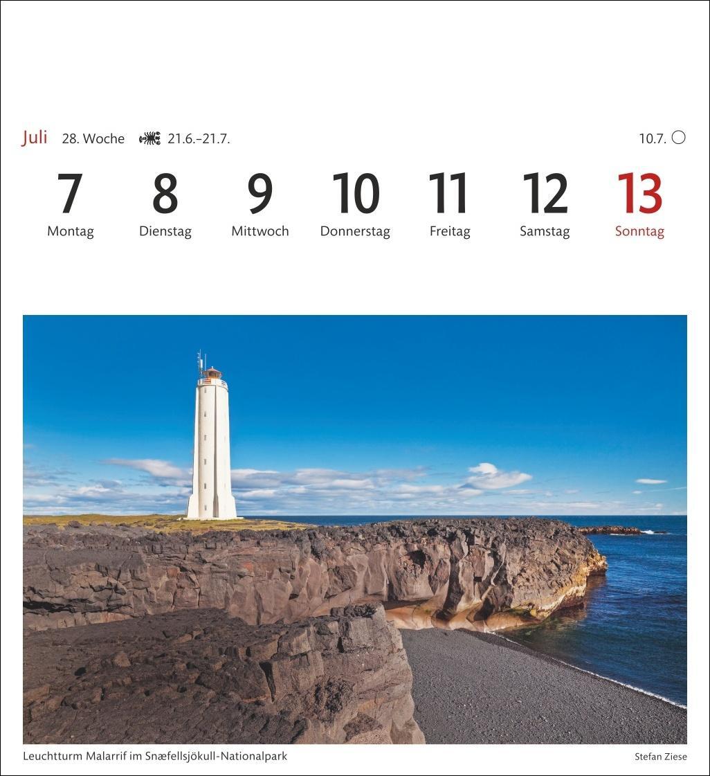 Bild: 9783840033384 | Island Sehnsuchtskalender 2025 - Wochenkalender mit 53 Postkarten
