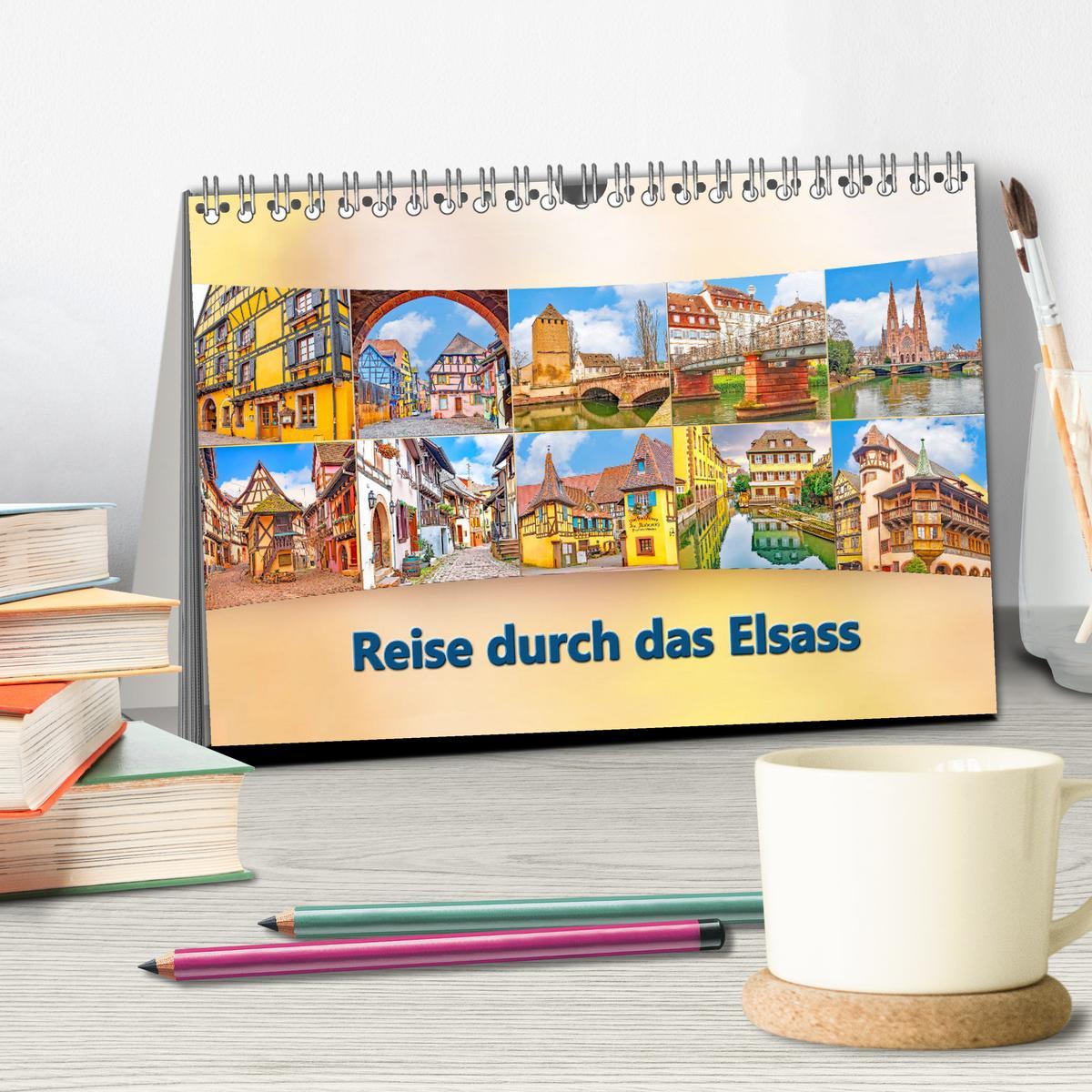 Bild: 9783383888526 | Reise durch das Elsass (Tischkalender 2025 DIN A5 quer), CALVENDO...