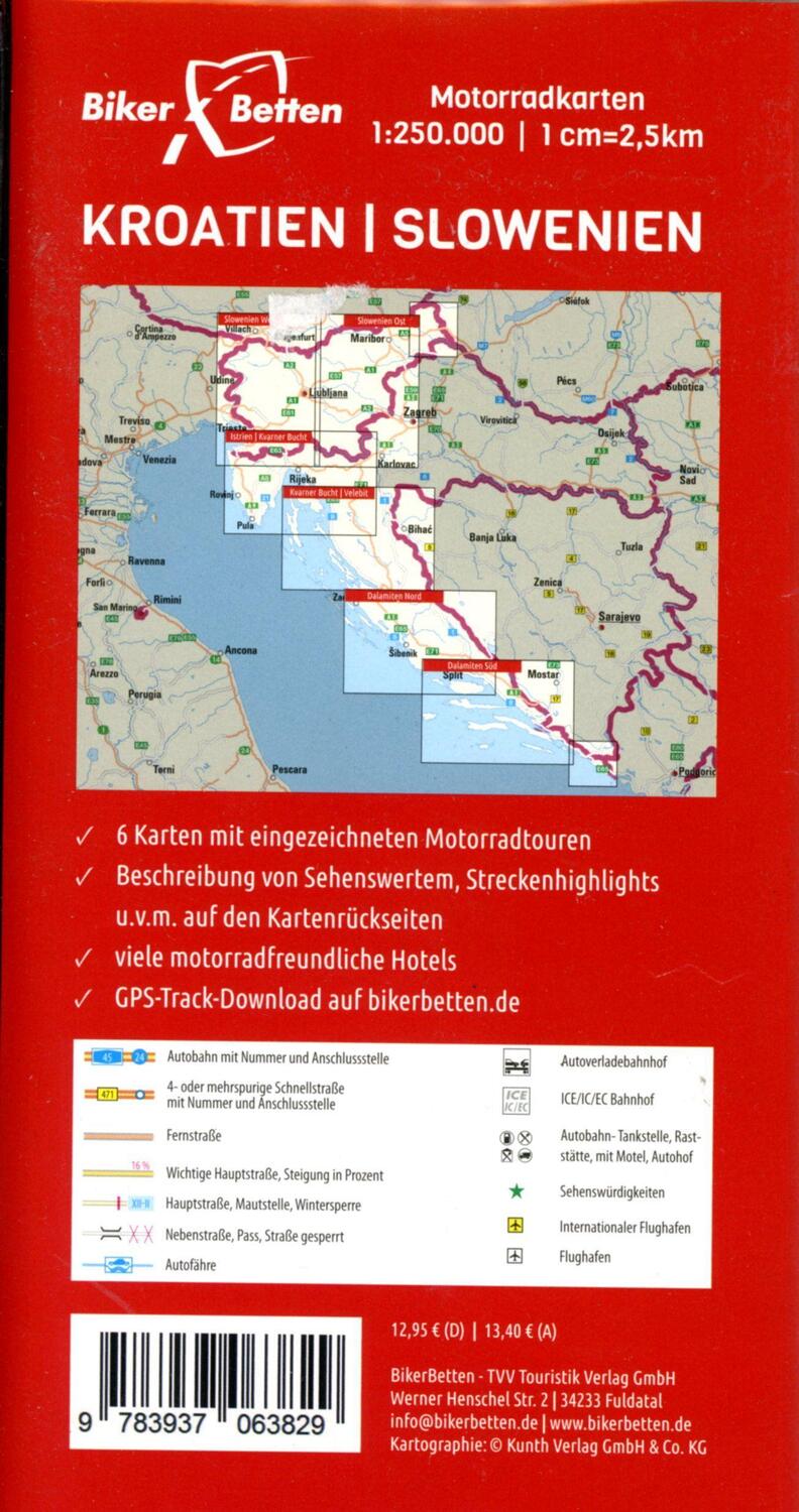 Bild: 9783937063829 | Motorradkarten Set Kroatien Slowenien | (Land-)Karte | Deutsch | 2019