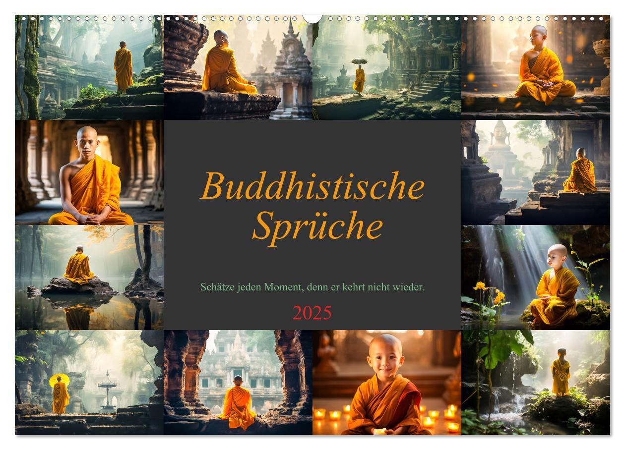 Cover: 9783383775086 | Buddhistische Sprüche (Wandkalender 2025 DIN A2 quer), CALVENDO...