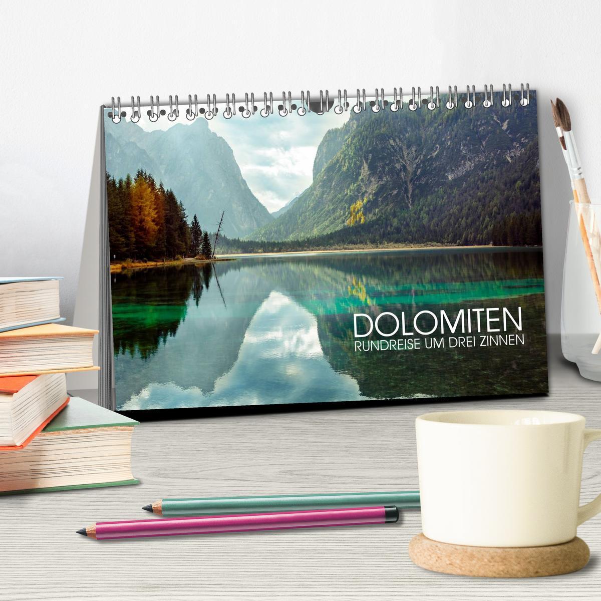 Bild: 9783383786358 | Dolomiten - Rundreise um Drei Zinnen (Tischkalender 2025 DIN A5...