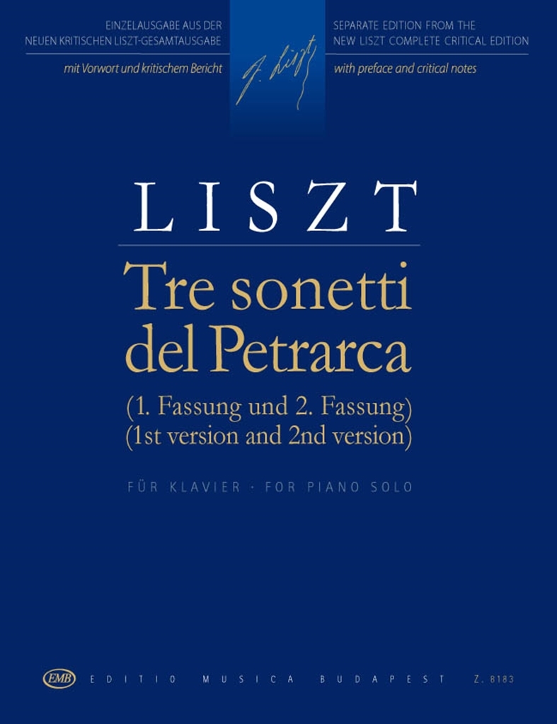 Cover: 9790080081839 | Tre Sonetti Di Petrarca | Franz Liszt | EMB Liszt Works | Buch | 1977