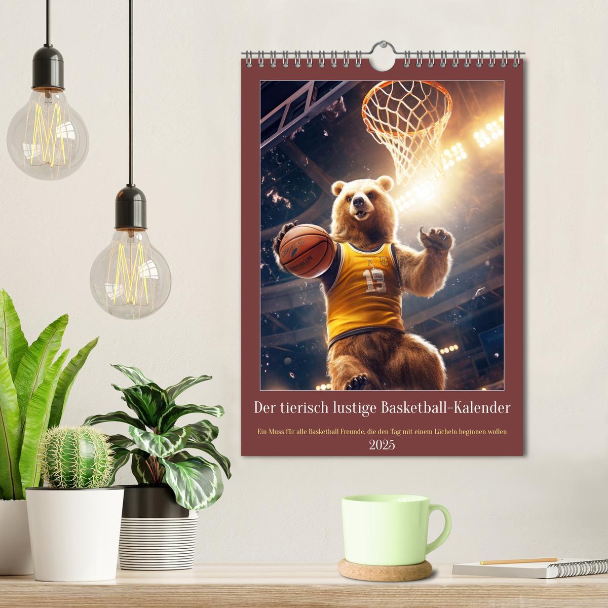 Bild: 9783457167632 | Der tierisch lustige Basketball-Kalender (Wandkalender 2025 DIN A4...