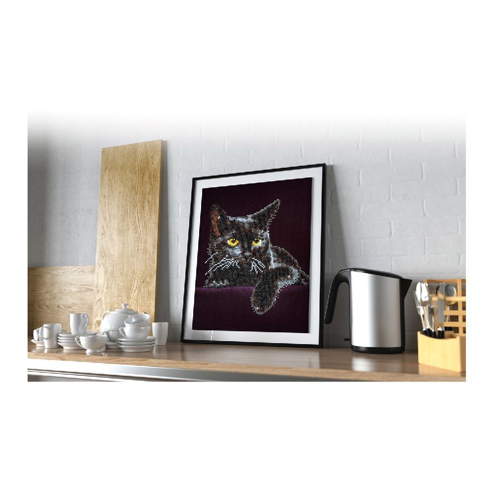 Bild: 4897073240671 | DIAMOND DOTZ - Diamond Painting Schwarze Katze | Stück | 2524067