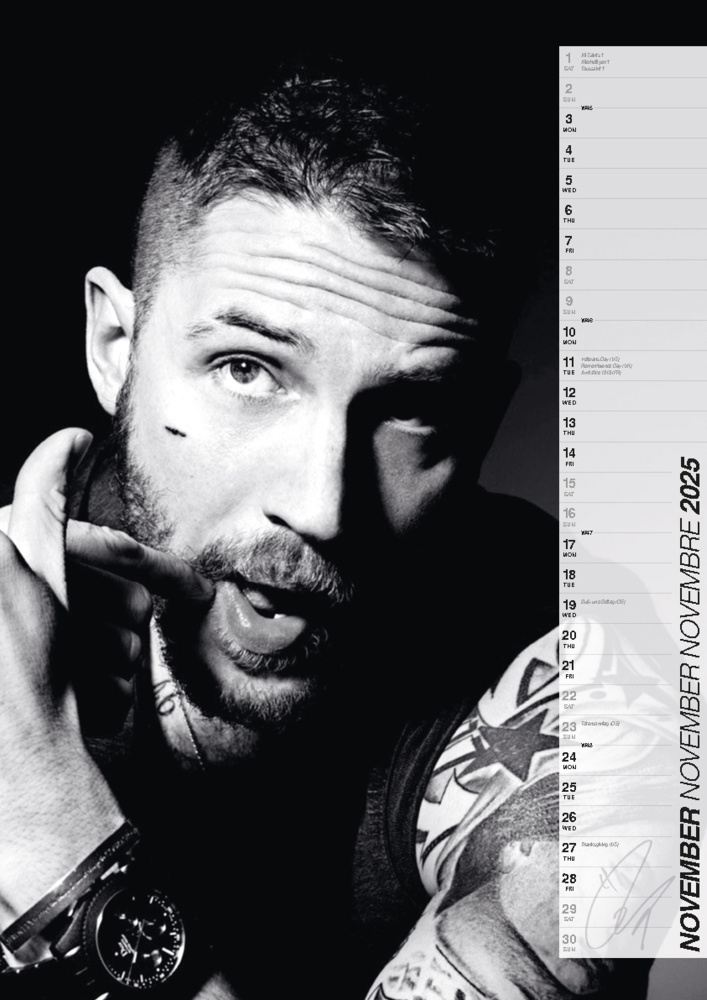 Bild: 9798893610260 | Tom Hardy 2025 | Offizieller Kalender | Kalender | 14 S. | Deutsch