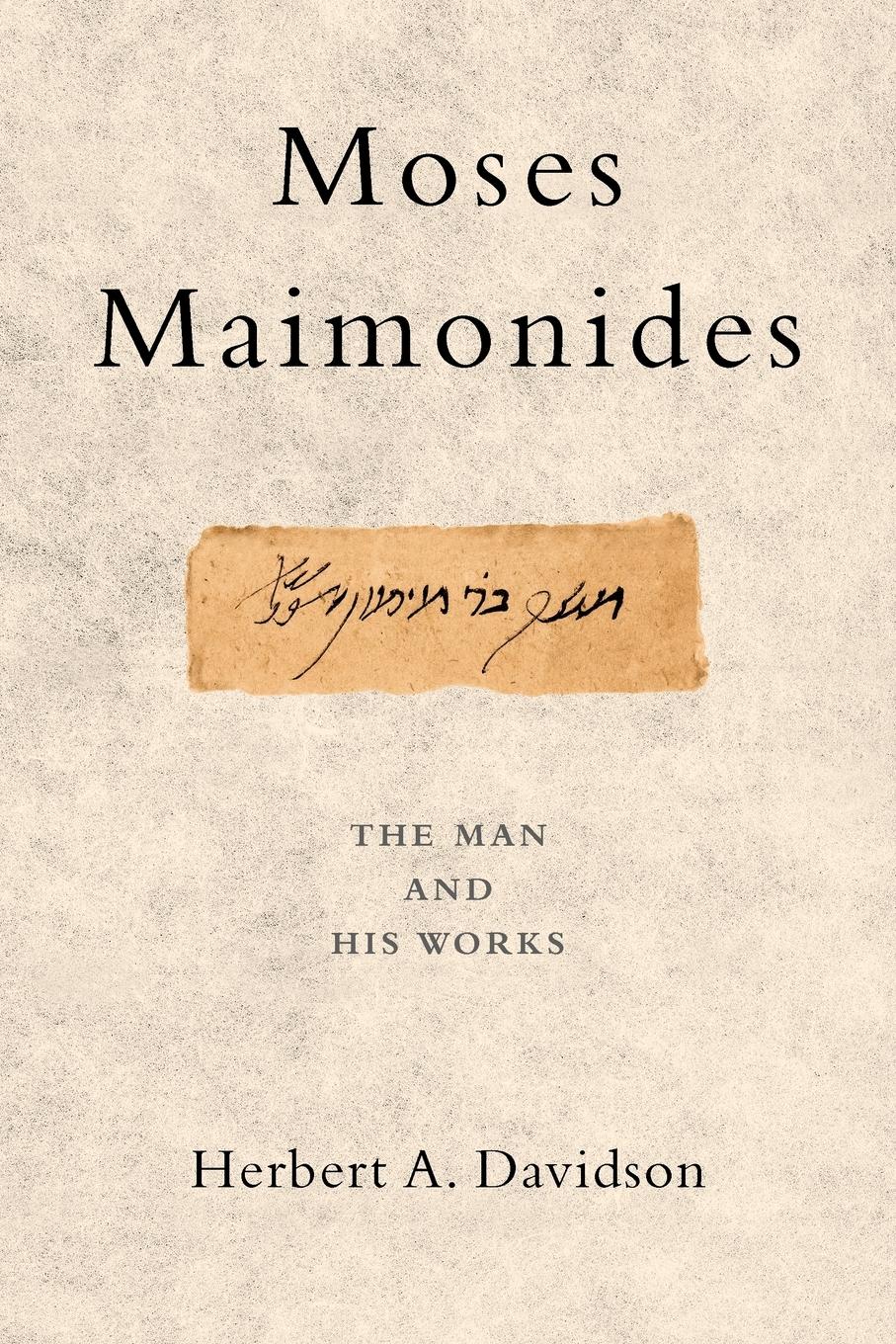 Cover: 9780199747573 | Moses Maimonides | The Man and His Works | Herbert A. Davidson | Buch