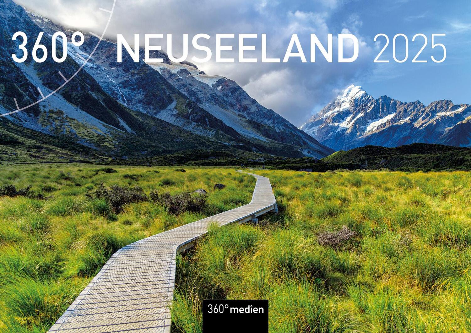 Cover: 9783968555720 | 360° Neuseeland Broschürenkalender 2025 | Christian Heeb | Kalender