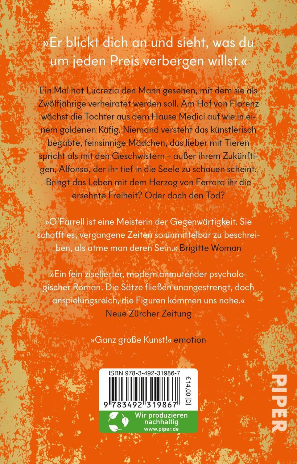 Rückseite: 9783492319867 | Porträt einer Ehe | Maggie O'Farrell | Taschenbuch | 464 S. | Deutsch