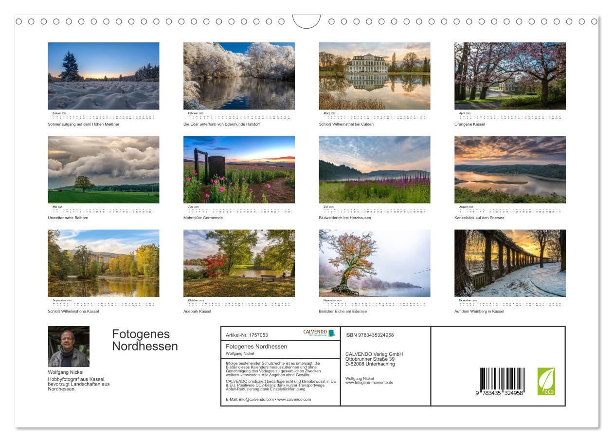 Bild: 9783435324958 | Fotogenes Nordhessen (Wandkalender 2025 DIN A3 quer), CALVENDO...