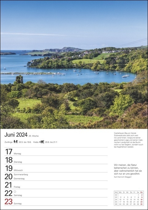 Bild: 9783840031588 | Irland Wochenplaner 2024. Landschafts-Wandkalender zum Eintragen...