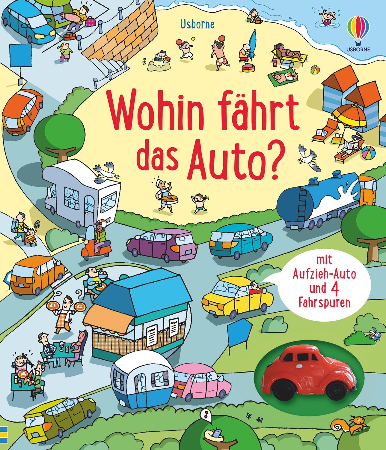 Cover: 9781789416756 | Wohin fährt das Auto? | mit Aufzieh-Auto und 4 Fahrspuren | Fiona Watt