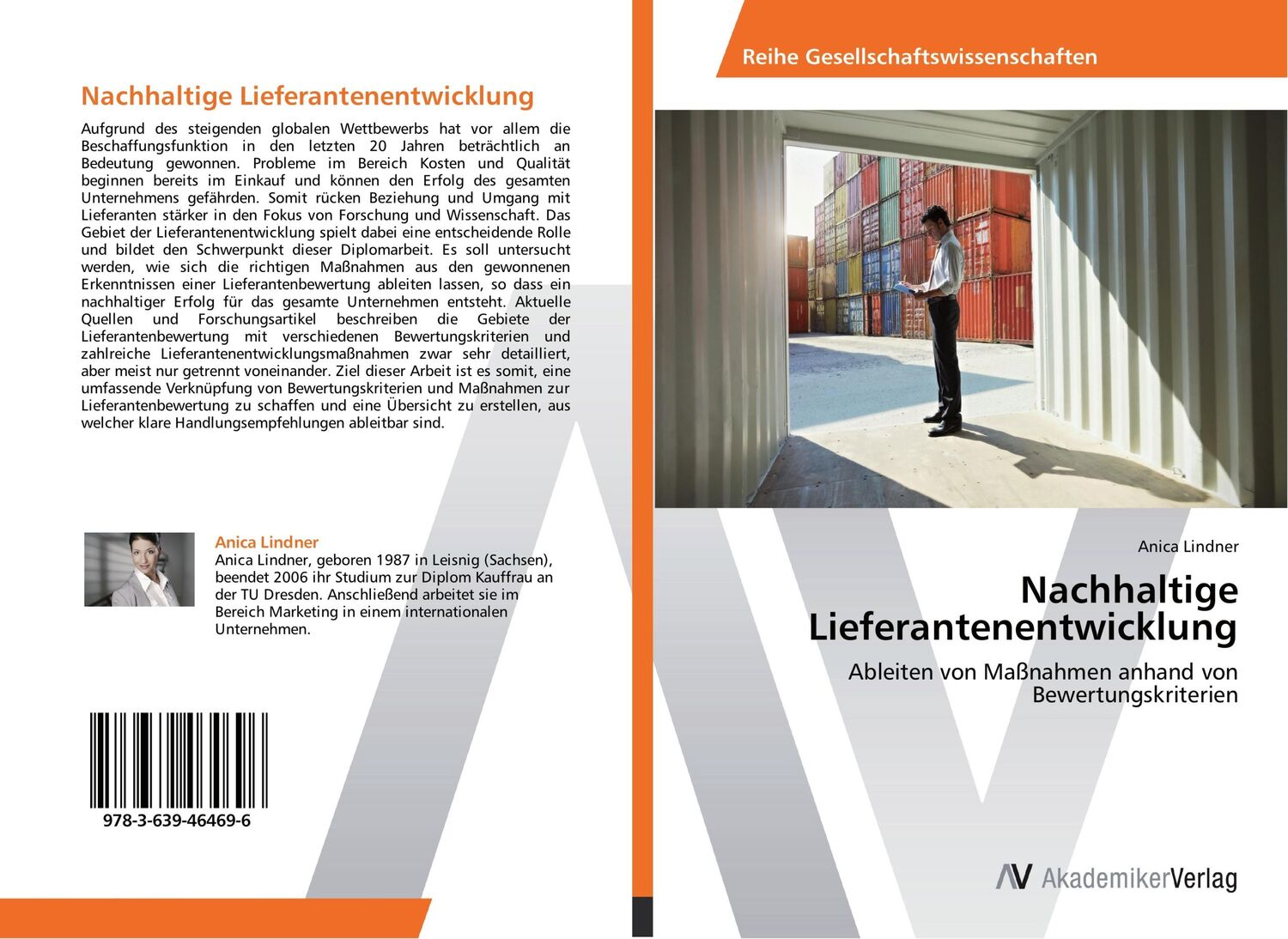 Cover: 9783639464696 | Nachhaltige Lieferantenentwicklung | Anica Lindner | Taschenbuch