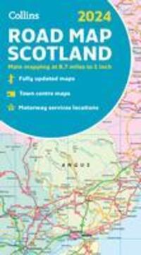 Cover: 9780008607104 | 2024 Collins Road Map of Scotland | Folded Road Map | Collins Maps