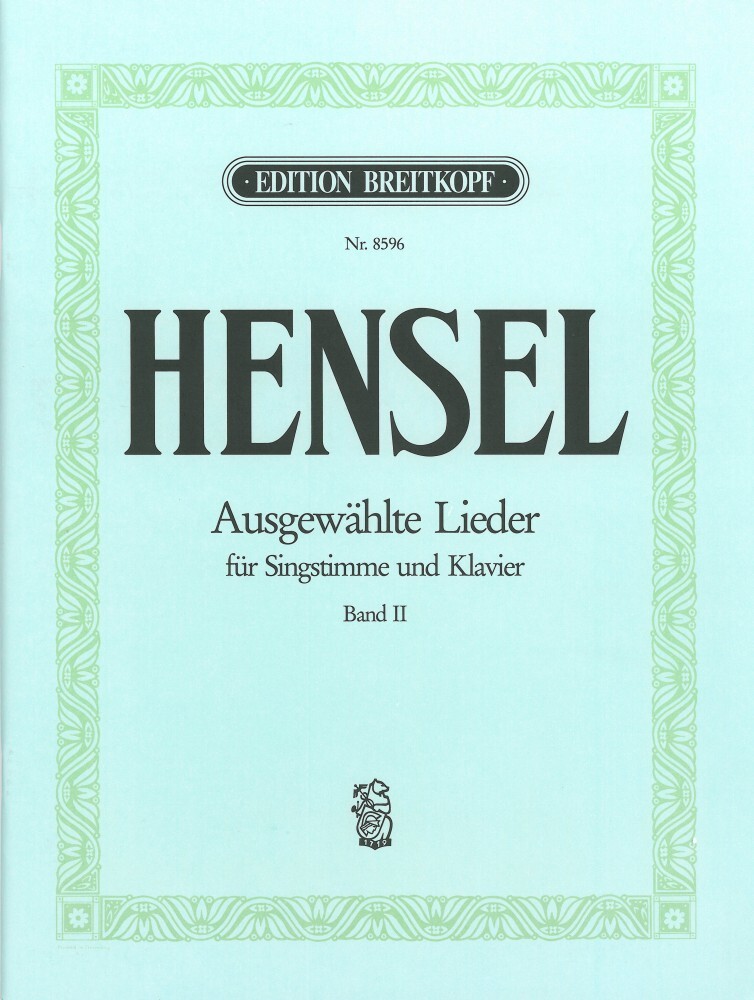 Cover: 9790004178782 | Ausgewählte Lieder 2 | Fanny Hensel | Broschüre | 52 S. | Deutsch