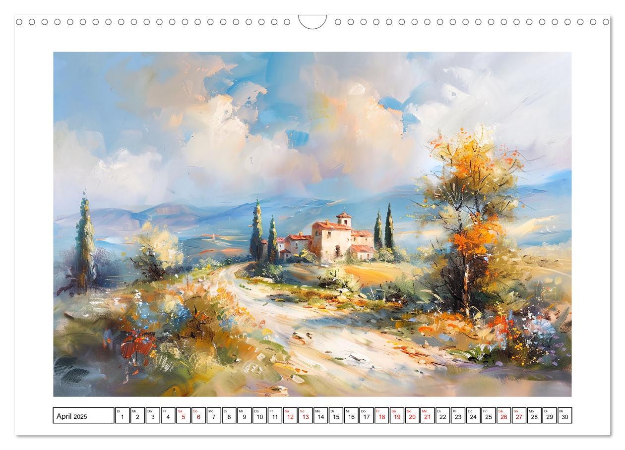 Bild: 9783457139493 | Toskana bis Provence (Wandkalender 2025 DIN A3 quer), CALVENDO...