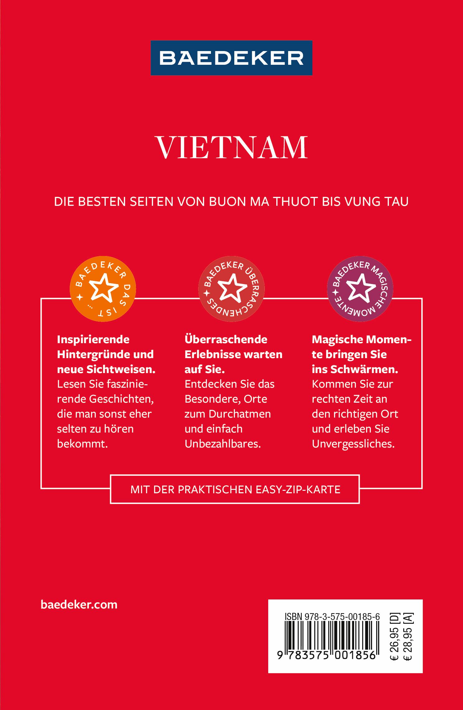 Rückseite: 9783575001856 | Baedeker Reiseführer Vietnam | mit praktischer Karte EASY ZIP | Buch