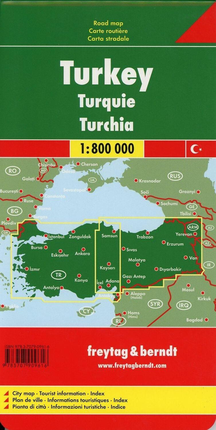 Bild: 9783707909616 | Türkei 1 : 800 000. Autokarte | freytag &amp; berndt | (Land-)Karte | 2015