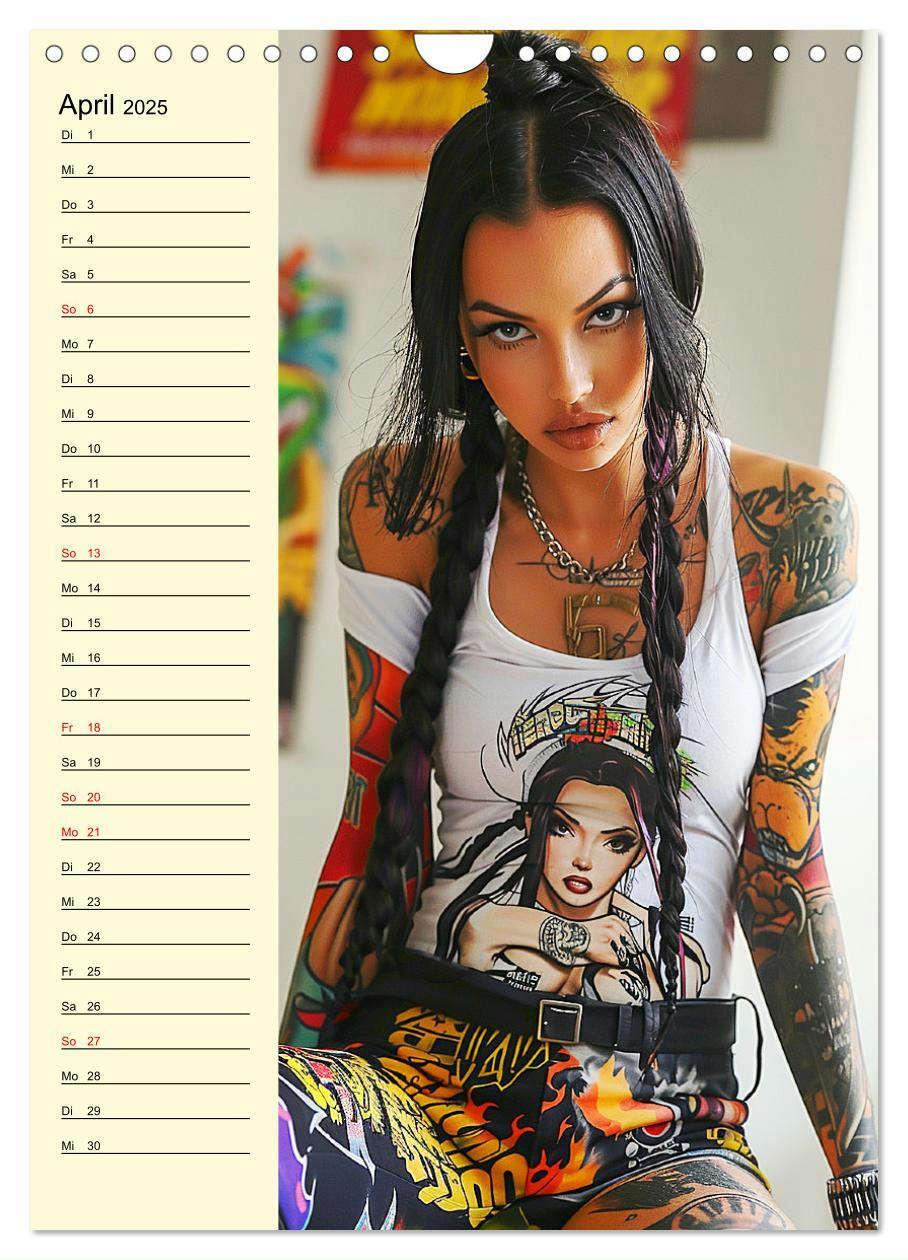 Bild: 9783457129173 | Coole Tatoo-Girls. Hübsch, modern und selbstbewusst (Wandkalender...