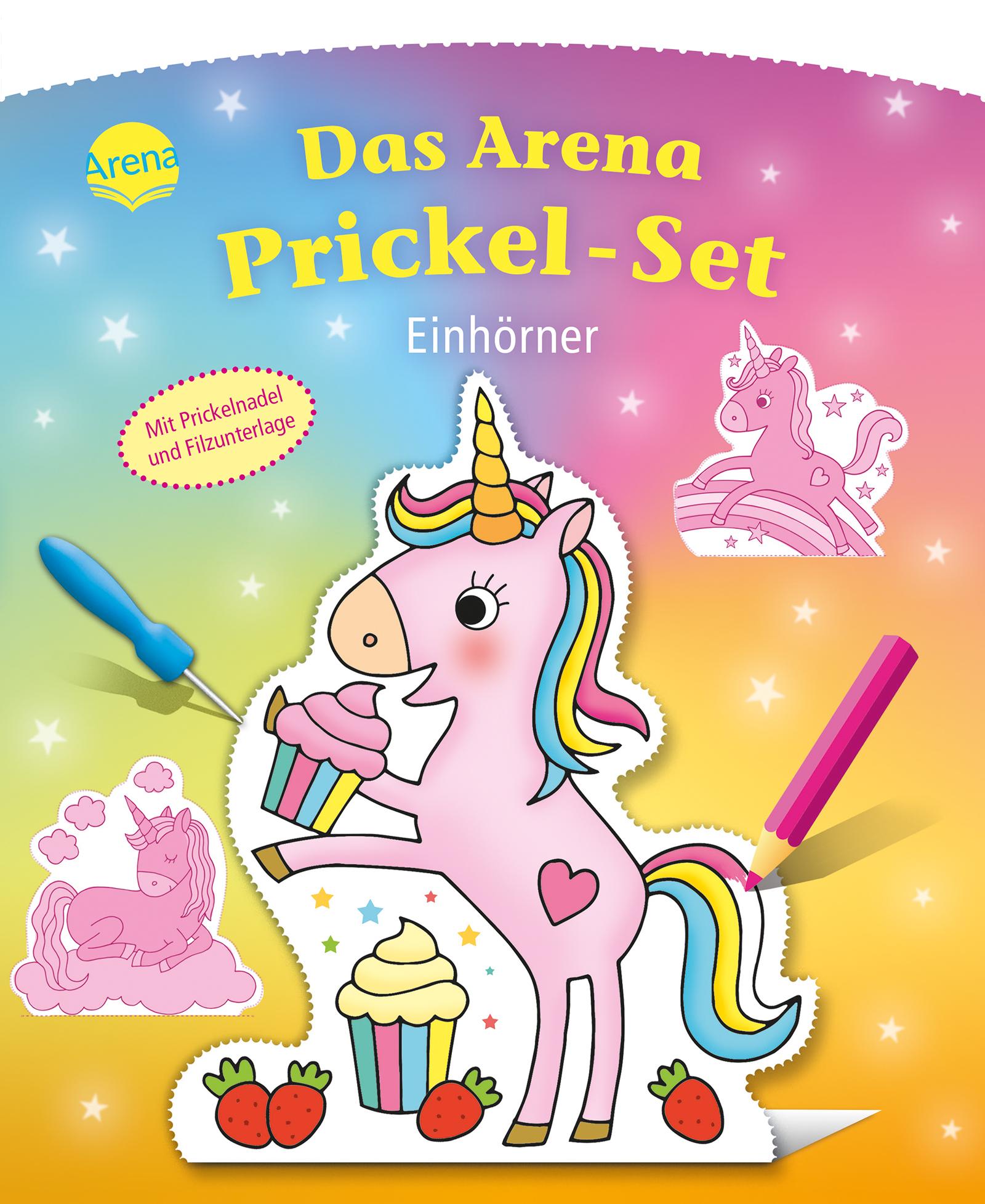 Cover: 9783401721828 | Das Arena Prickel-Set. Einhörner | Anita Engelen | Taschenbuch | 18 S.