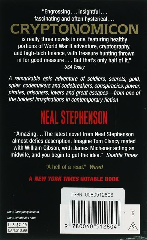 Rückseite: 9780060512804 | Cryptonomicon | Neal Stephenson | Taschenbuch | 1152 S. | Englisch