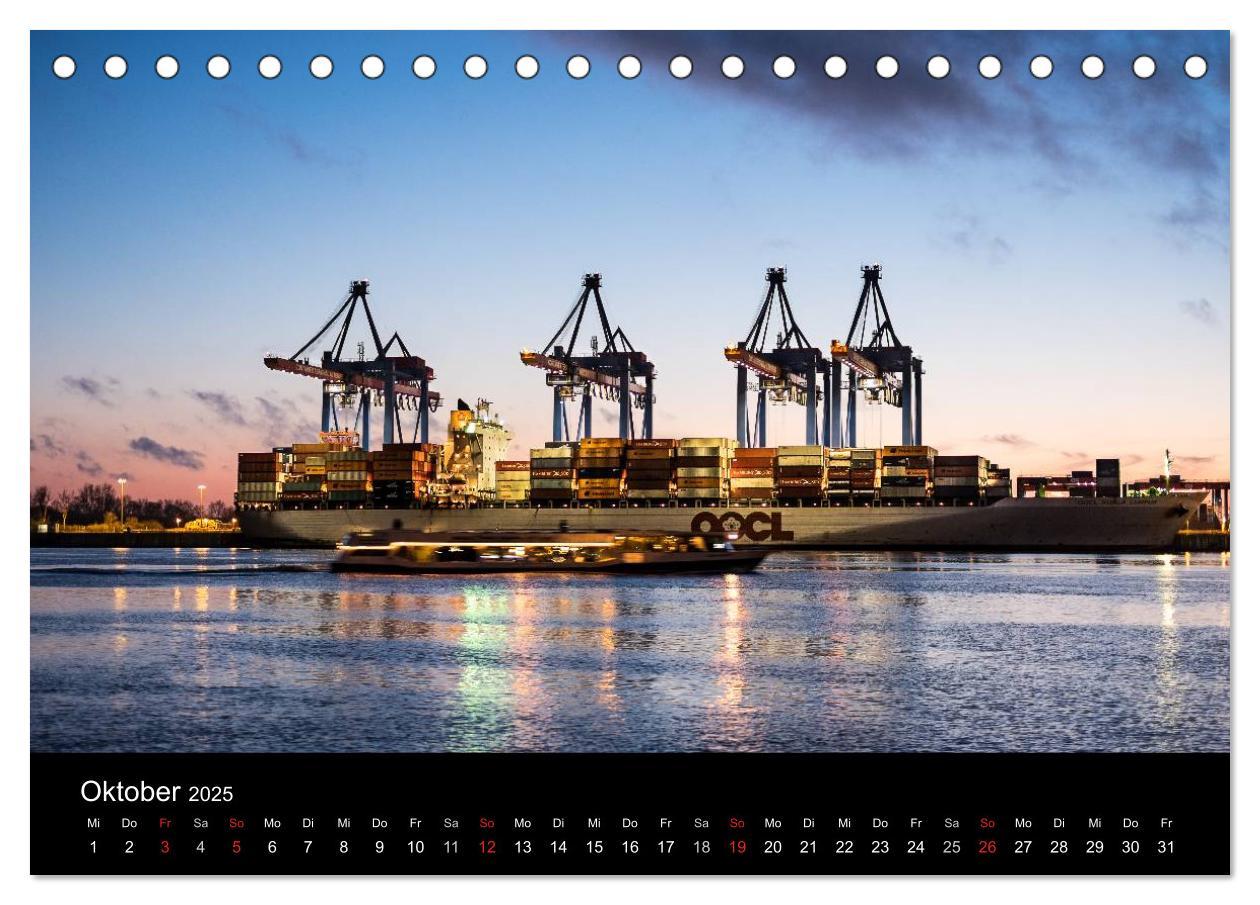 Bild: 9783435645565 | Der Hafen Hamburg bei Tag und Nacht (Tischkalender 2025 DIN A5...