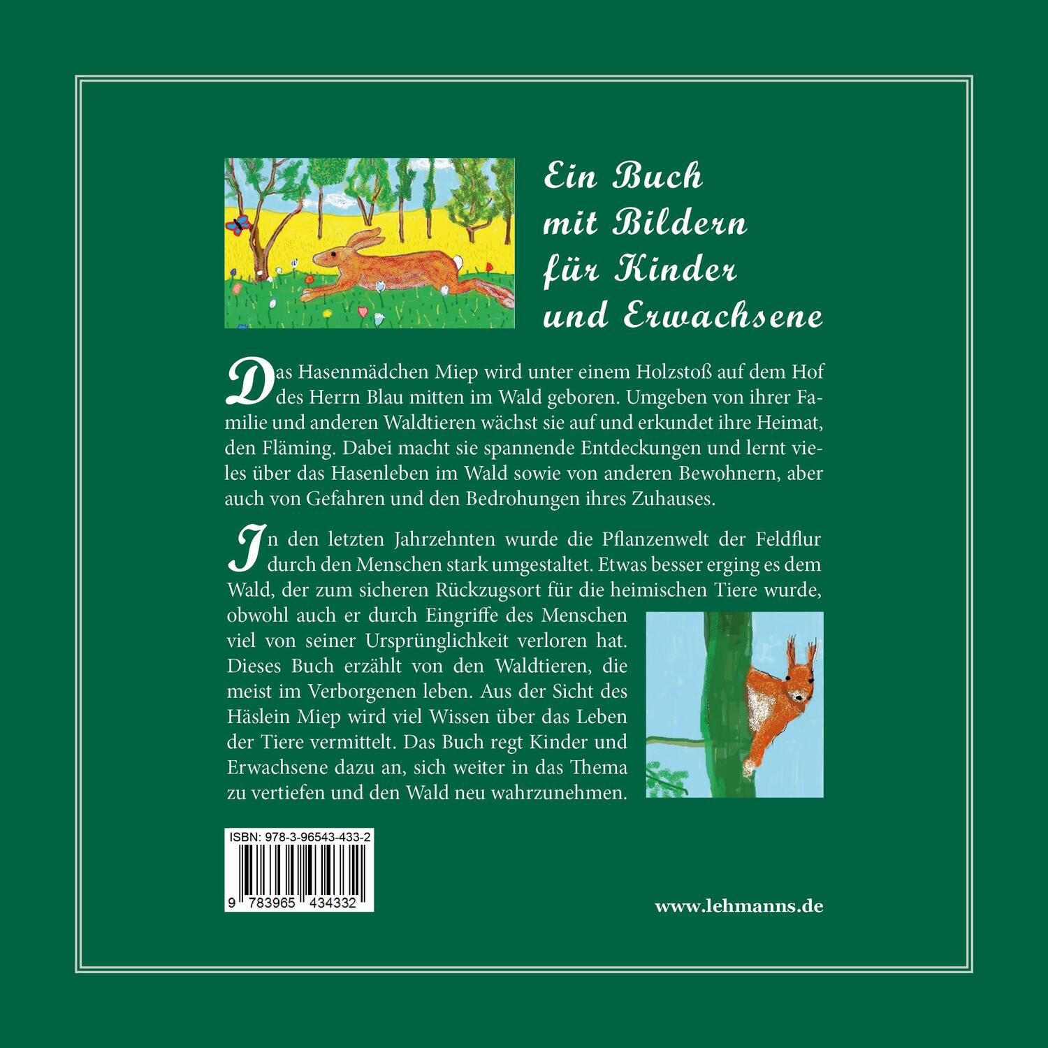 Rückseite: 9783965434332 | Häslein Miep | Herr Blau und die Tiere im Wald | Wolfgang Müller