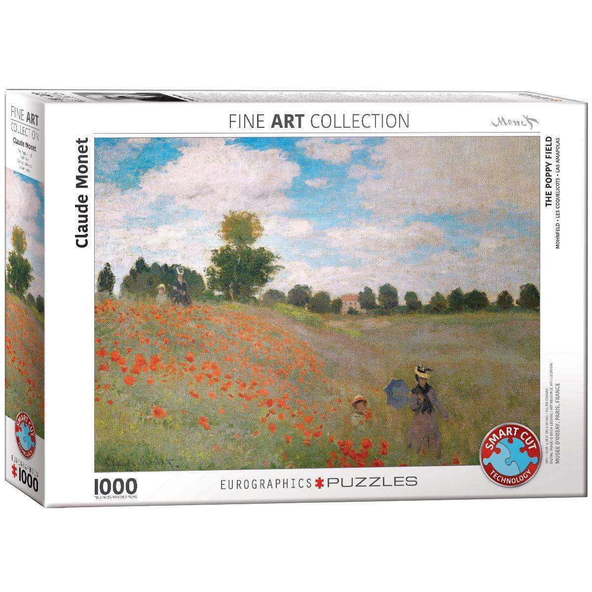 Cover: 628136608268 | Mohnfeld von Claude Monet 1000 Teile | Claude Monet | Spiel | Deutsch