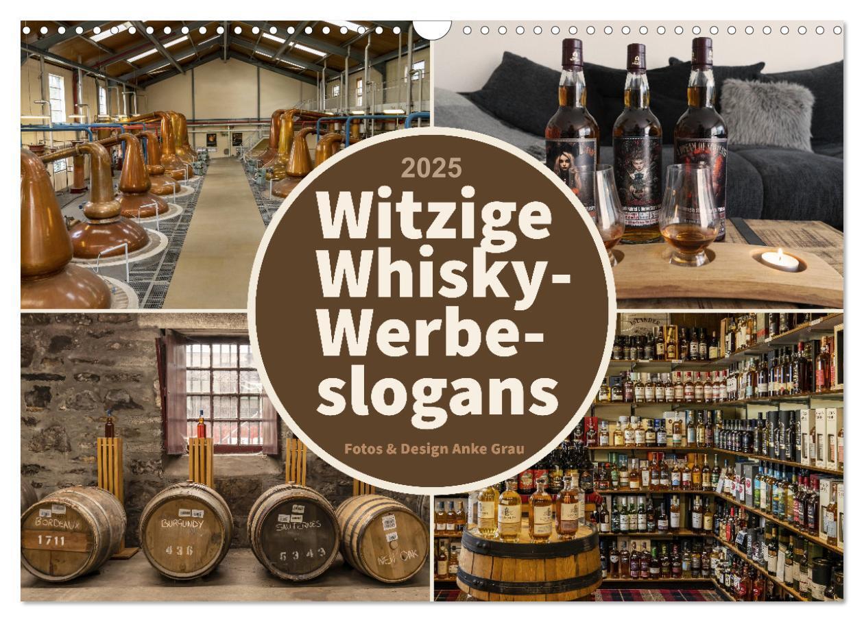 Cover: 9783457212349 | Witzige Whisky-Werbeslogans (Wandkalender 2025 DIN A3 quer),...