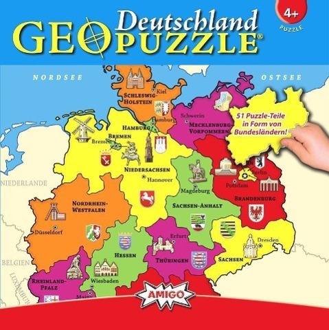 Cover: 4007396003826 | Geo Puzzle - Deutschland. 51 Teile | Spiel | Deutsch | 2010