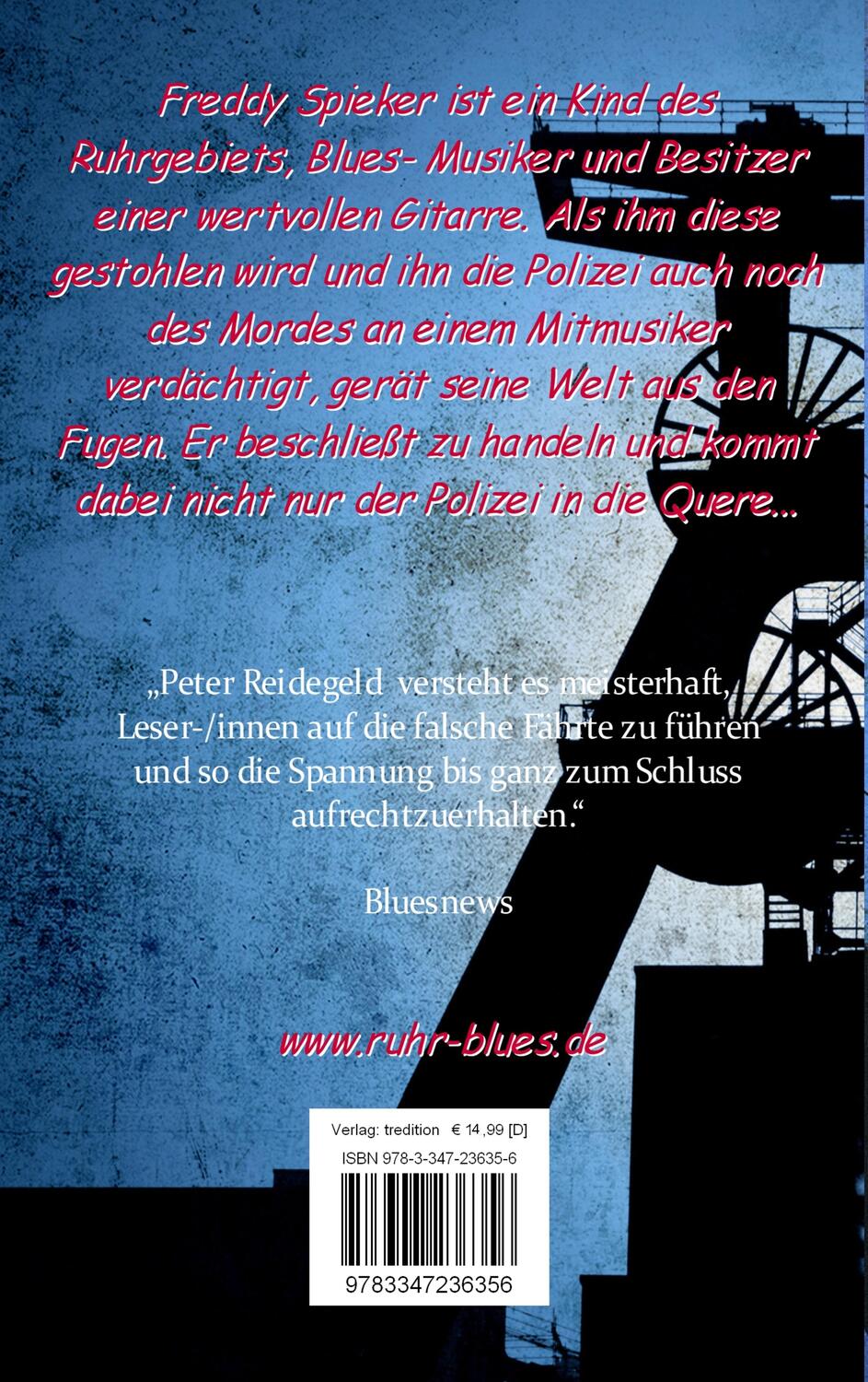 Rückseite: 9783347236356 | Ruhr-Blues | Kriminalroman | Peter Reidegeld | Taschenbuch | Paperback