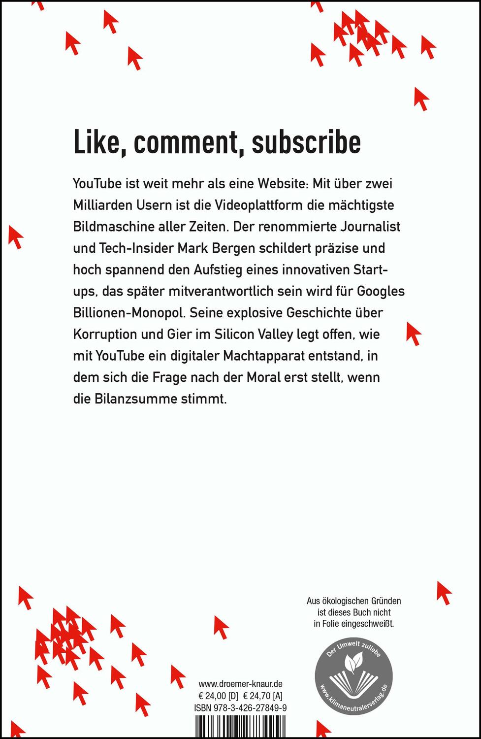 Rückseite: 9783426278499 | YouTube Die globale Supermacht | Mark Bergen | Buch | 544 S. | Deutsch