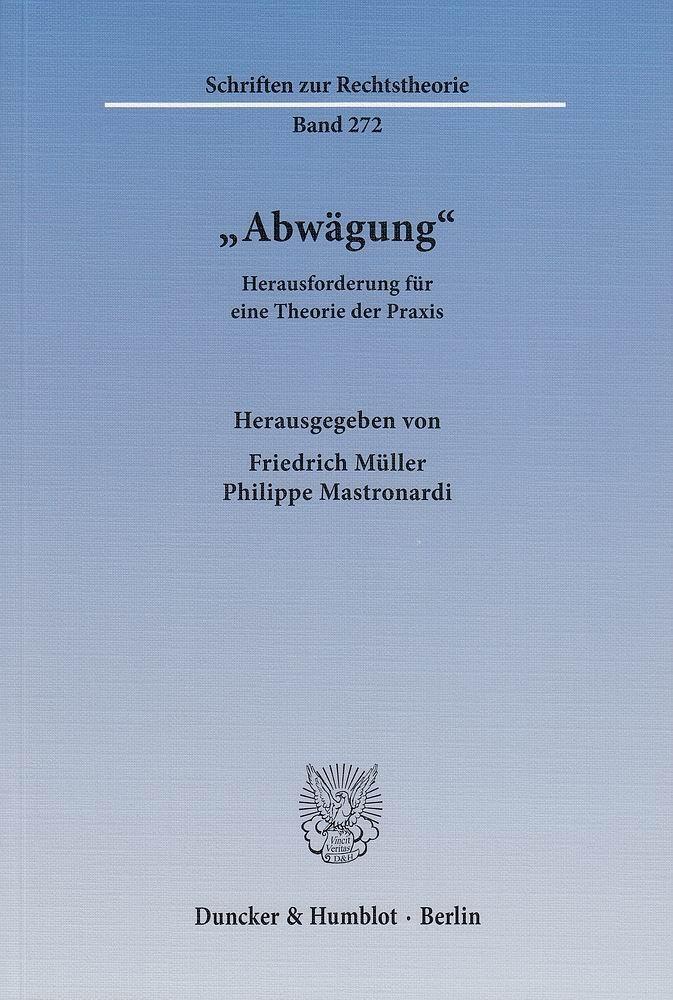 Cover: 9783428143566 | 'Abwägung'. | Taschenbuch | 129 S. | Deutsch | 2014