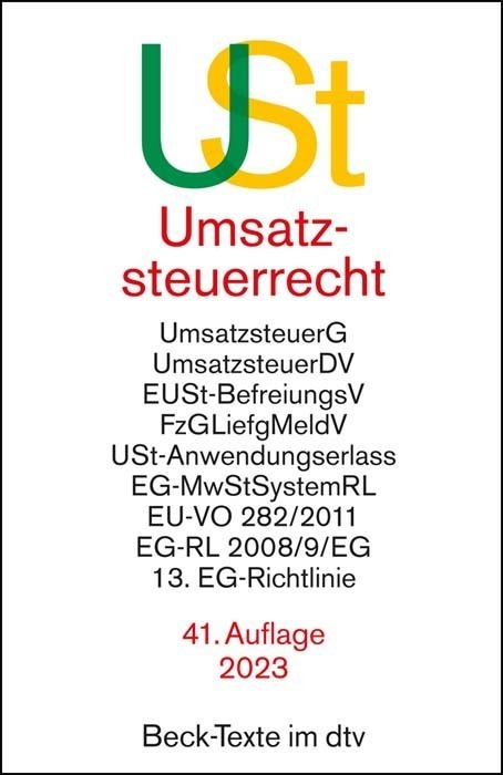 Cover: 9783423531627 | Umsatzsteuerrecht USt | Taschenbuch | 1430 S. | Deutsch | 2023 | DTV