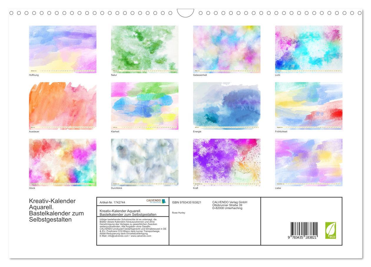 Bild: 9783435183821 | Kreativ-Kalender Aquarell. Bastelkalender zum Selbstgestalten...