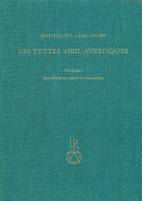 Cover: 9783882264289 | Les Textes Vieil-Avestiques. Vol.1 | Introduction, texte et traduction